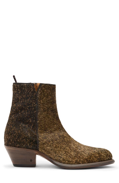 John Varvatos Wainwright Center Seam Genuine Calf Hair Boot In Brown