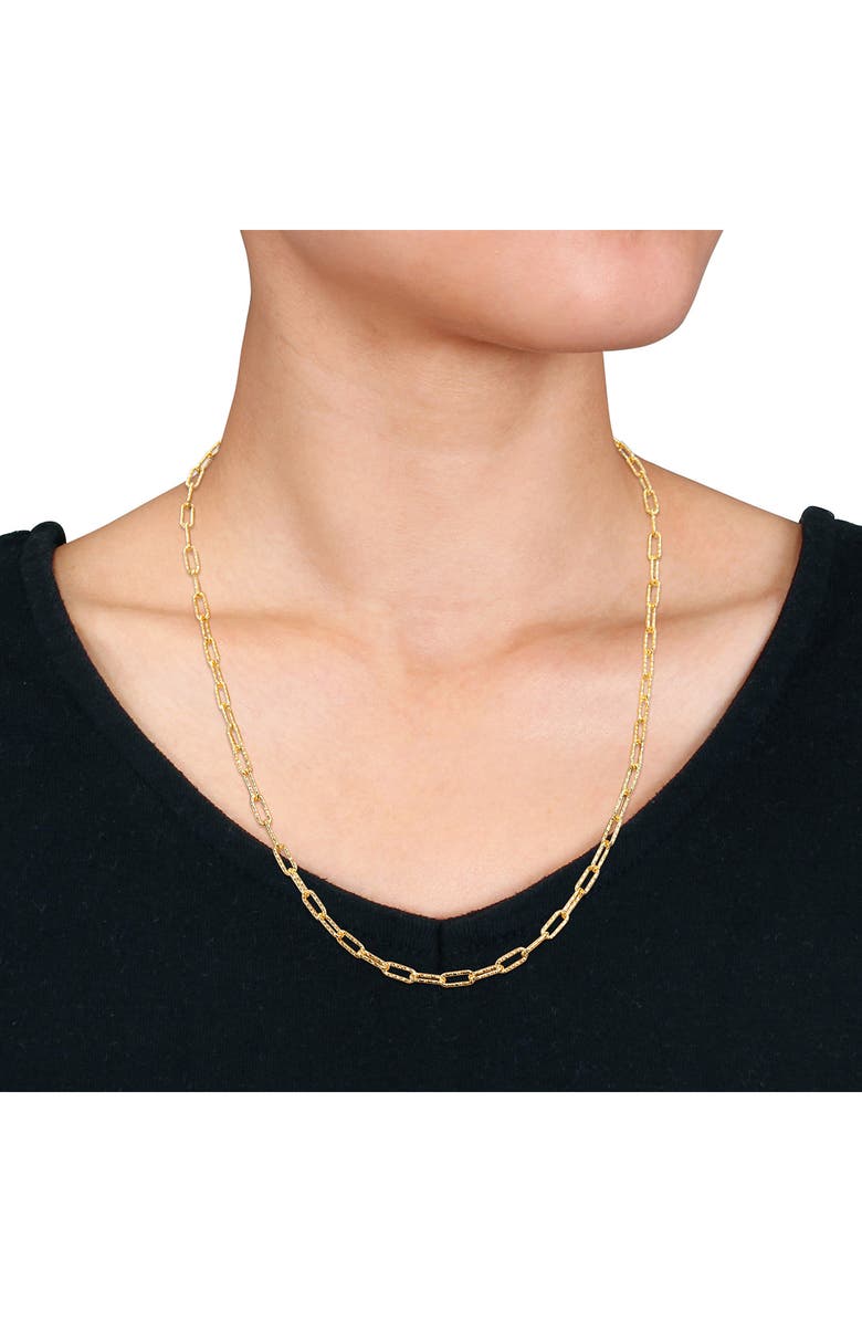 DELMAR Paper Clip Chain Necklace, Alternate, color, Gold