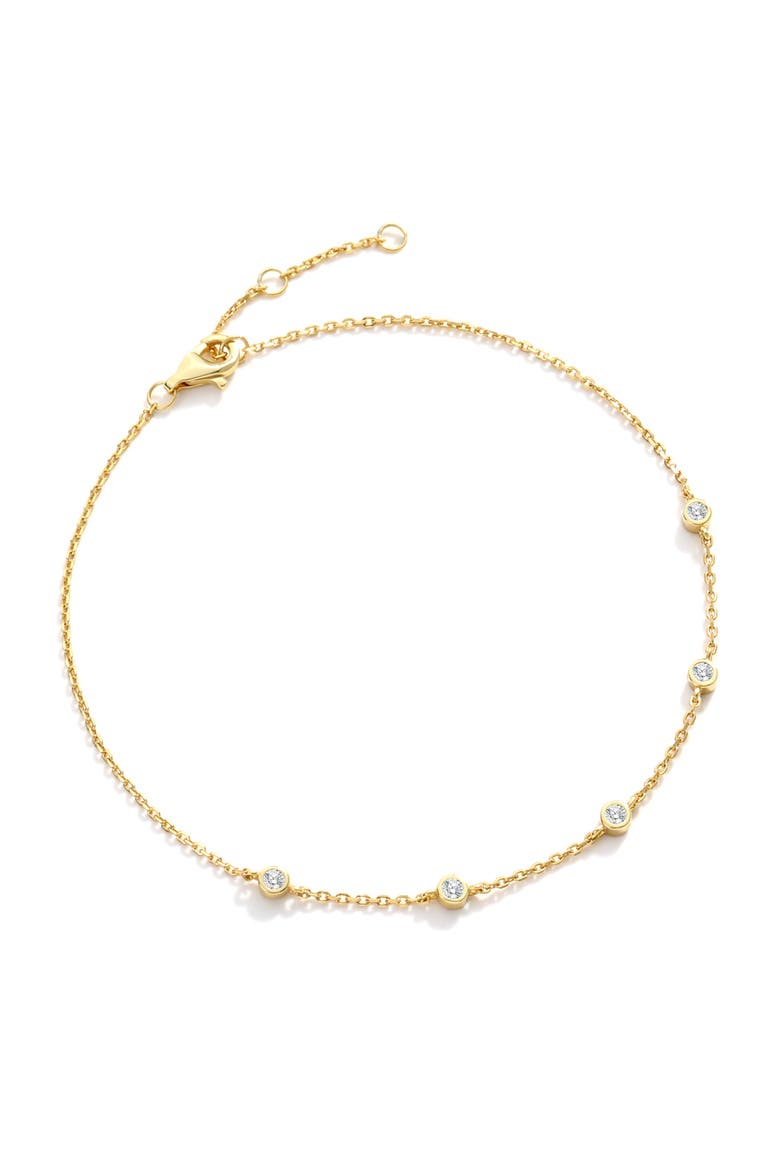Bezel Set Cubic Zirconia Bracelet, Main, color, 18k Gold Vermeil