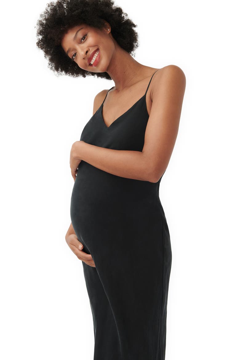 The Ricky Slip Dress, Alternate, color, BLACK