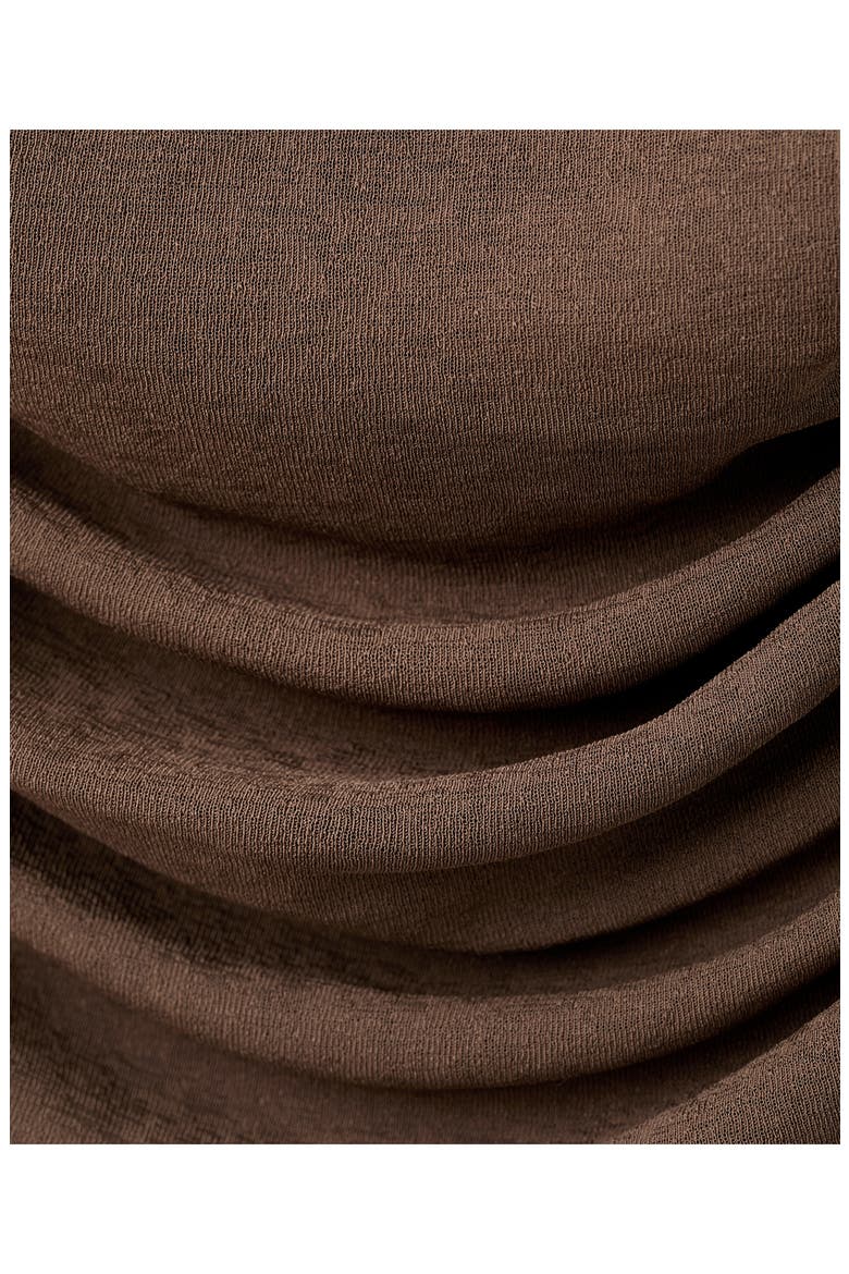 Double-Layered Draped Top, Alternate, color, BROWN