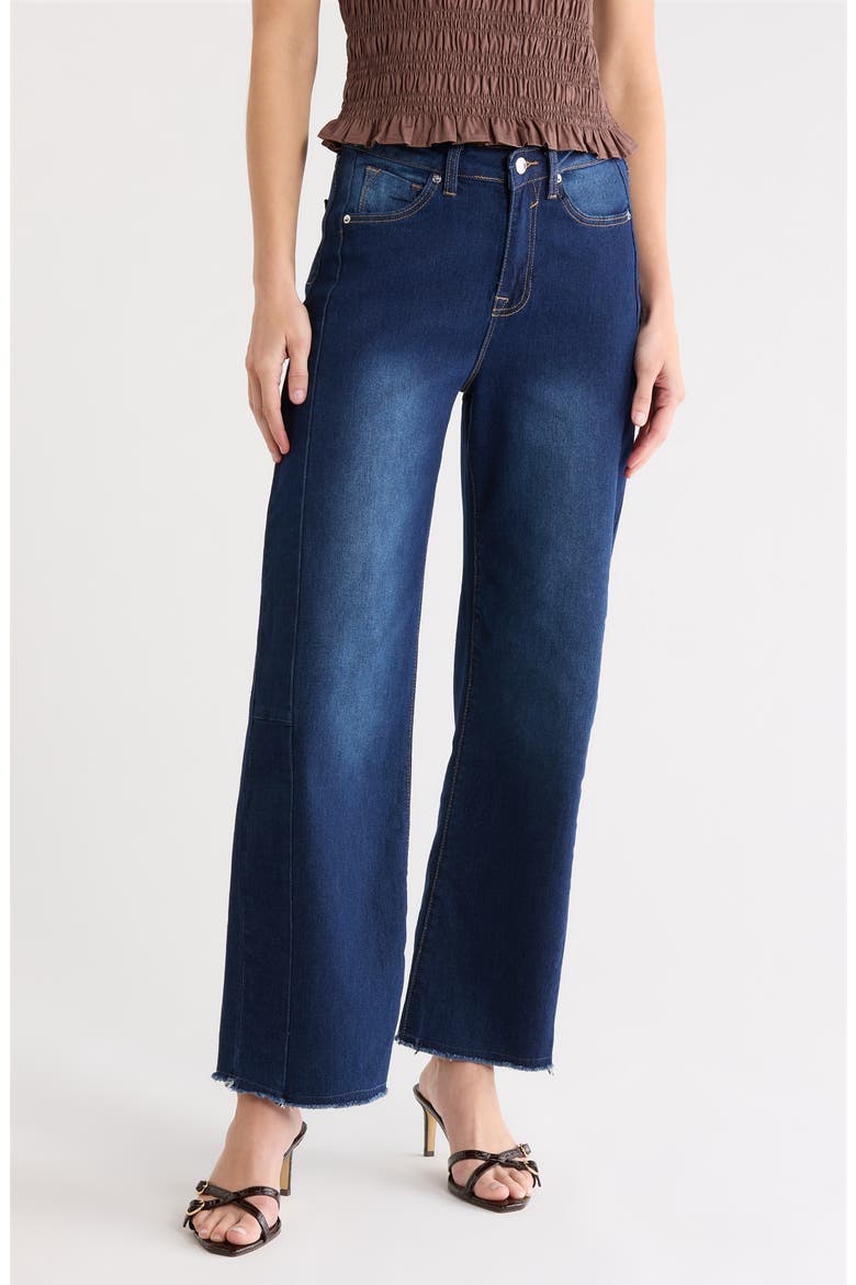 Stella Barrel Leg Jeans, Main, color, DARK WASH