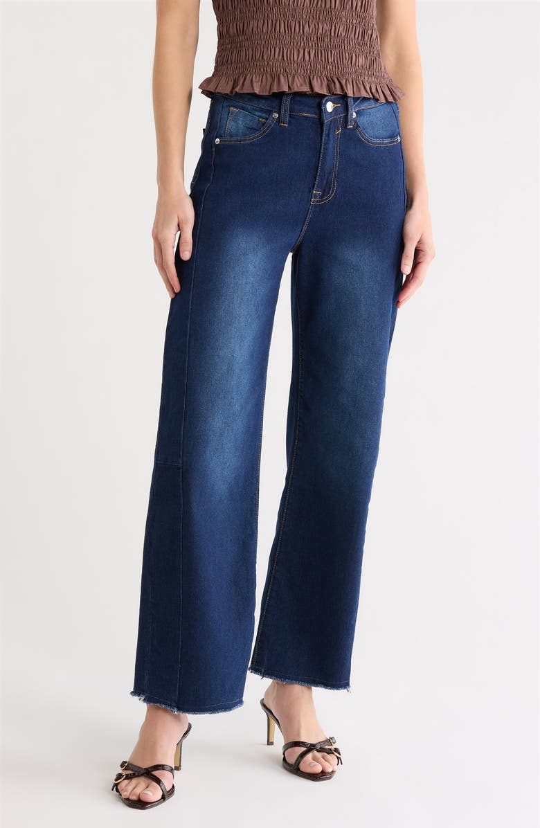 Vigoss Stella Barrel Leg Jeans, Main, color, Dark Wash