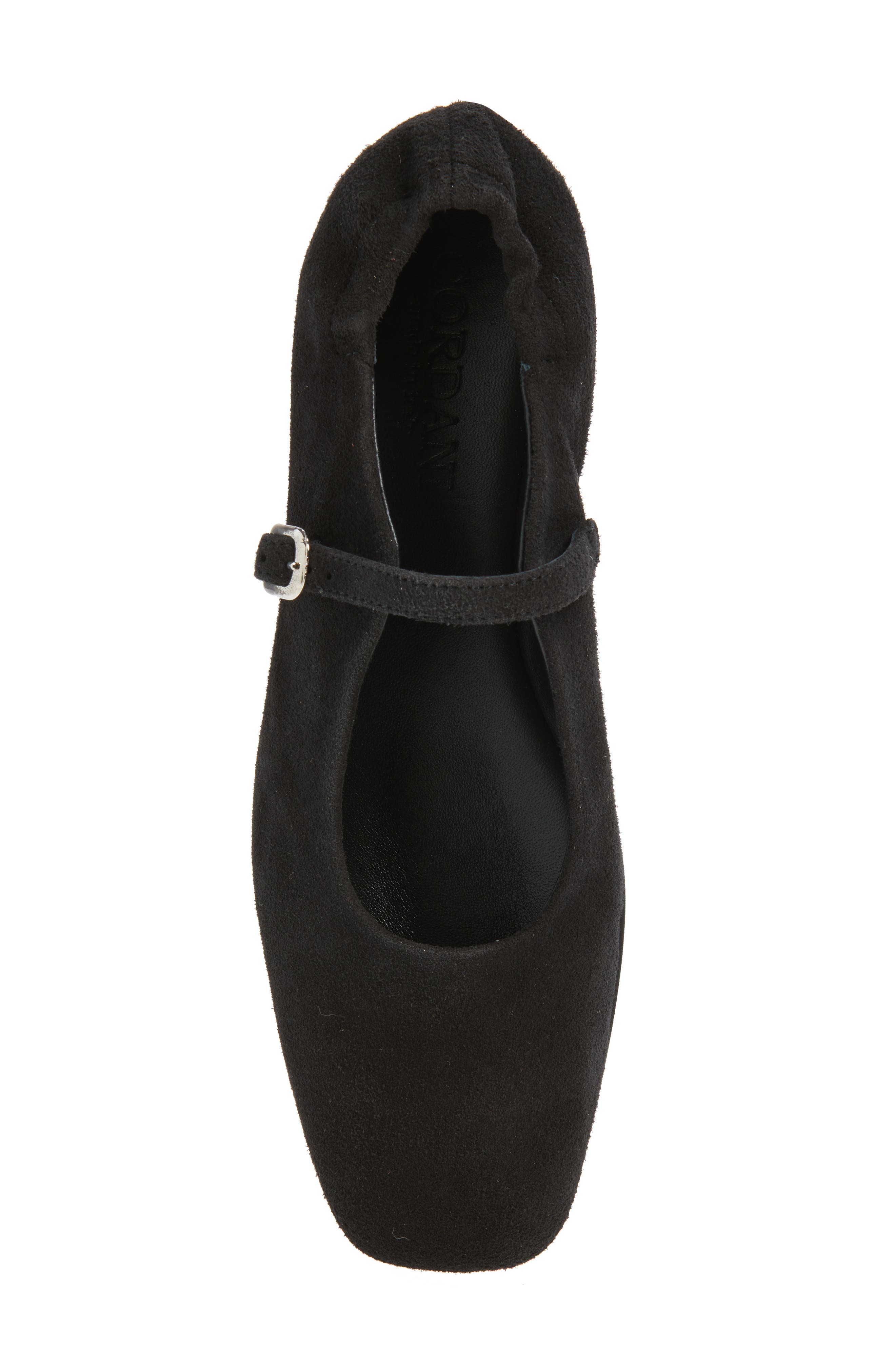 Millie Leather Mary Jane Flat, Alternate, color, BLACK SUEDE