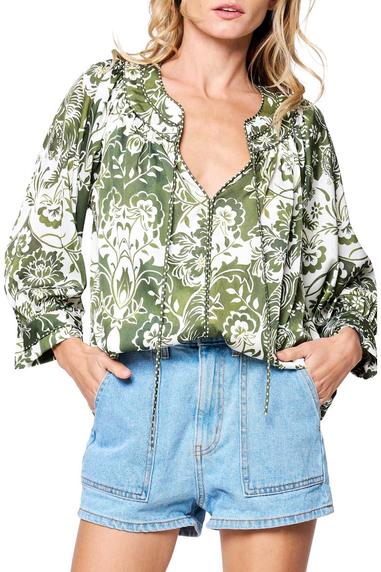 Katari Tiger Print Top, Main, color, GREEN MULTI