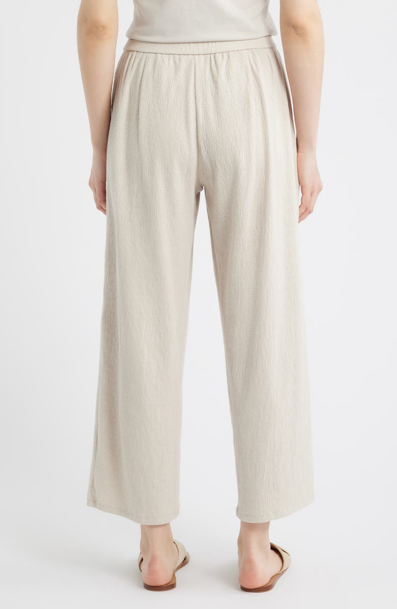 Eileen Fisher Jersey Ankle Wide Leg Pants, Alternate, color, Parus