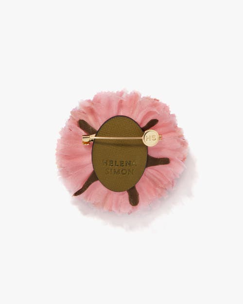 Helena Simon The Light Pink Carnation Floral Brooch In Pink