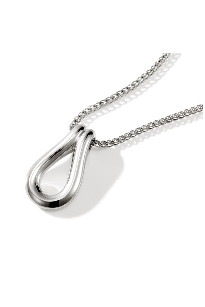 Surf Pendant Necklace, Alternate, color, SILVER