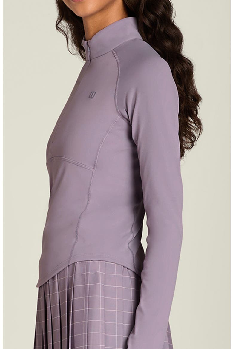 Advantage Performance Half Zip Top, Alternate, color, PURPLE ASH