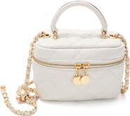 Adornia Cushion Quilted Faux Leather Top Handle Bag