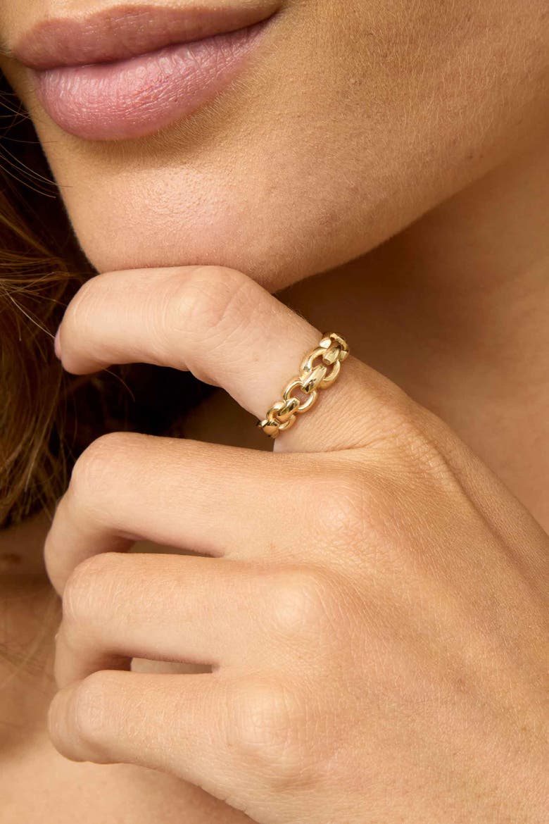 14K Yellow Gold Penthouse Ring, Alternate, color, Yellow Gold