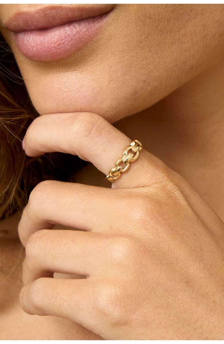 Oradina 14K Yellow Gold Penthouse Ring, Alternate, color, Yellow Gold