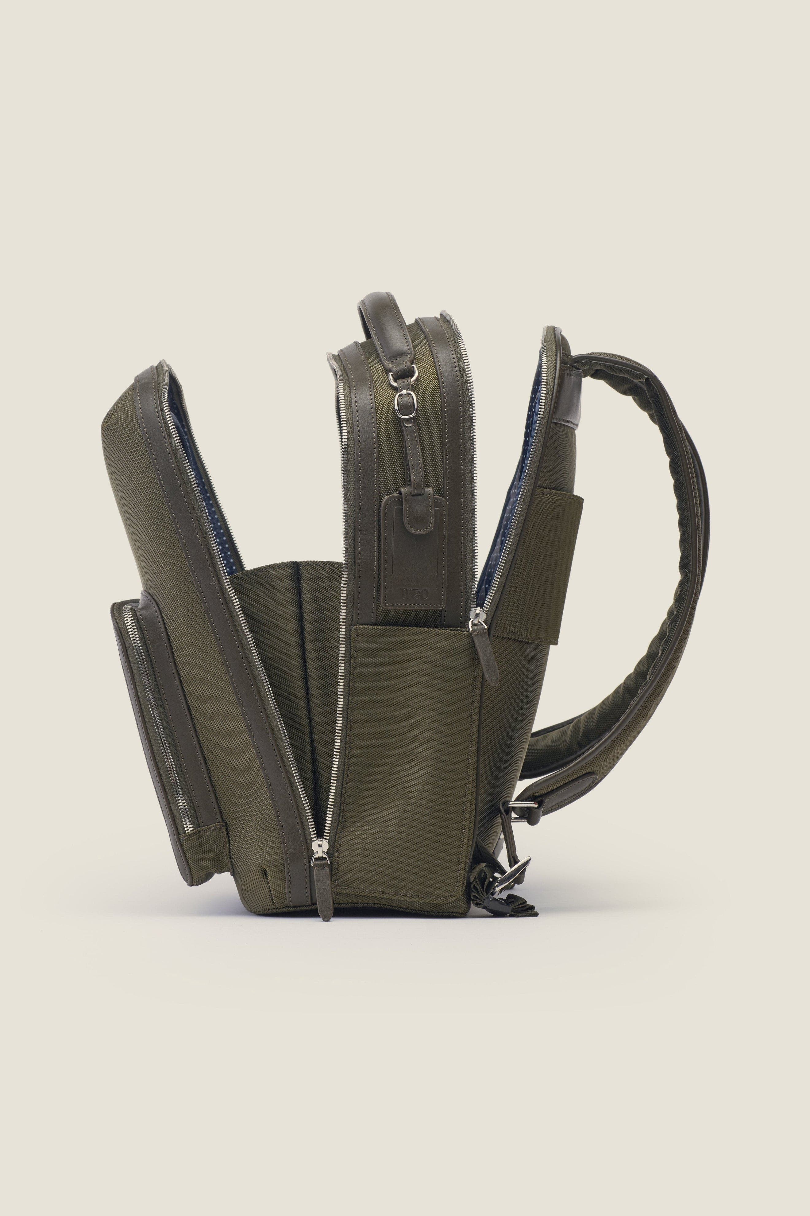 Pilot Organized Expandable Nylon Travel Backpack, Alternate, color, Olive Nylon