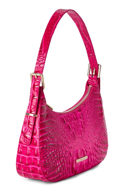 Brahmin Kyrie Croc Embossed Leather Shoulder Bag In Affection