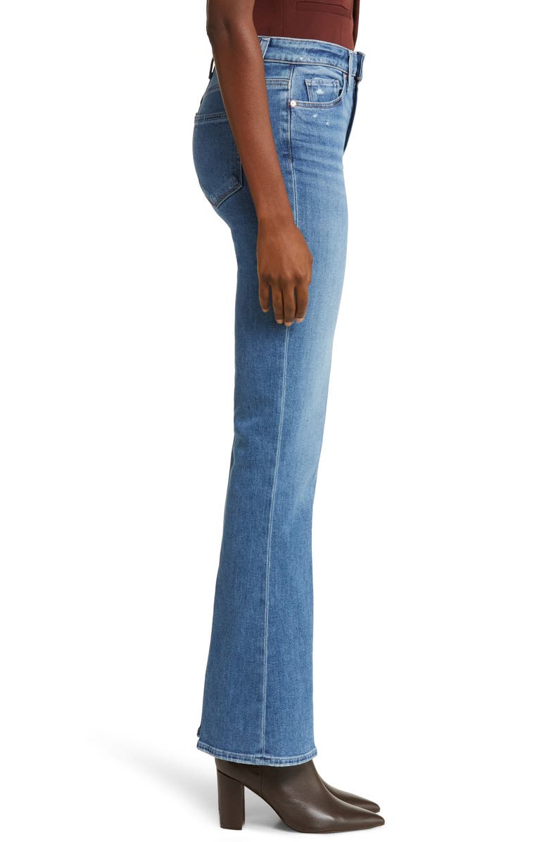 PAIGE Laurel Canyon High Waist Flare Jeans, Alternate, color, Rock Show Distressed