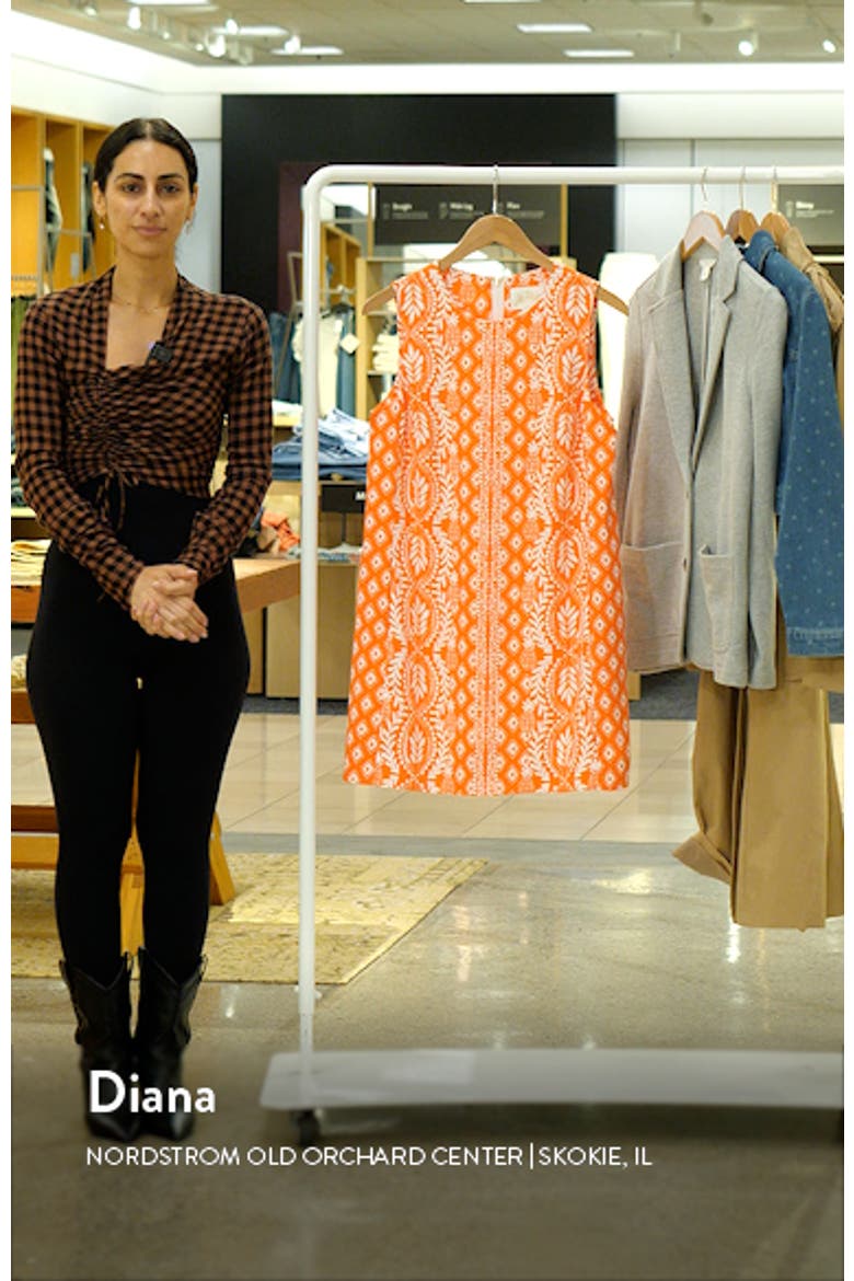 Easley Puff Sleeve Cotton Shift Dress video