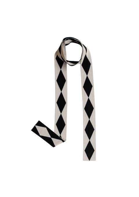 Merino Wool Harlequin Skinny Scarf