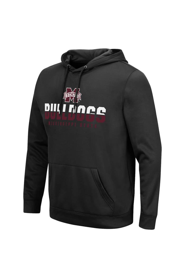 Men's Colosseum Black Mississippi State Bulldogs Lantern Pullover Hoodie, Alternate, color, Black
