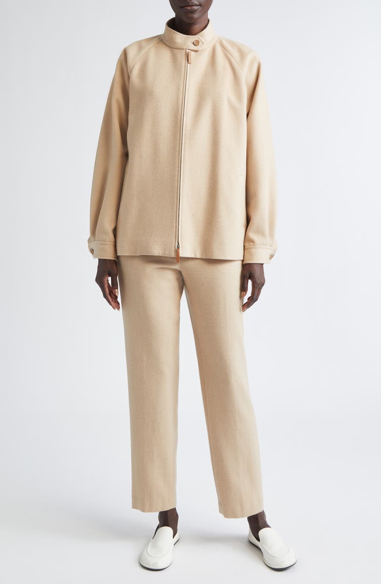 Lafayette 148 New York Clinton Camel Hair Ankle Pants, Alternate, color, Natural