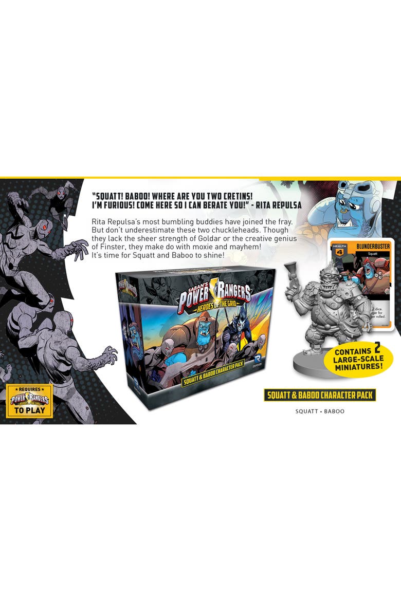 Power Rangers Heroes of The Grid Squatt & Baboo Pack, Alternate, color, Multicolored