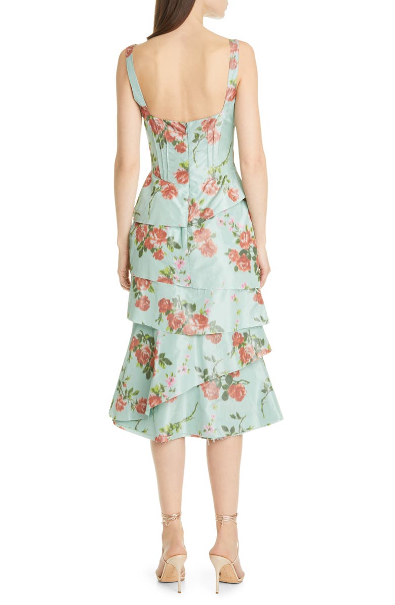 Brock Collection Floral Print Sleeveless Midi Dress, Alternate, color, 