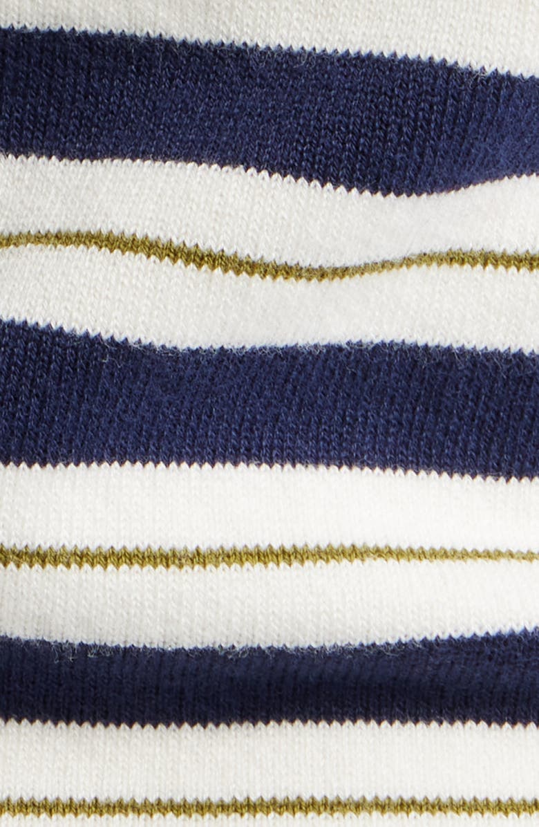 Reformation Bentley Crop Polo Sweater, Alternate, color, Fior Di Latte Navy M