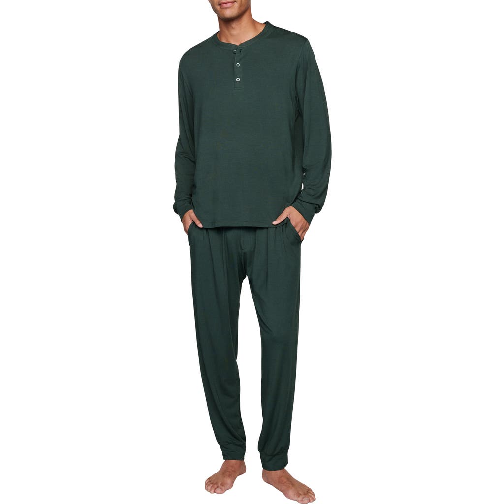 Eberjey Henry Jersey Pajamas In Green