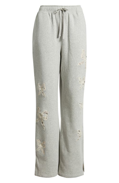 Loveshackfancy Elma Lace Bows Sweatpants In White