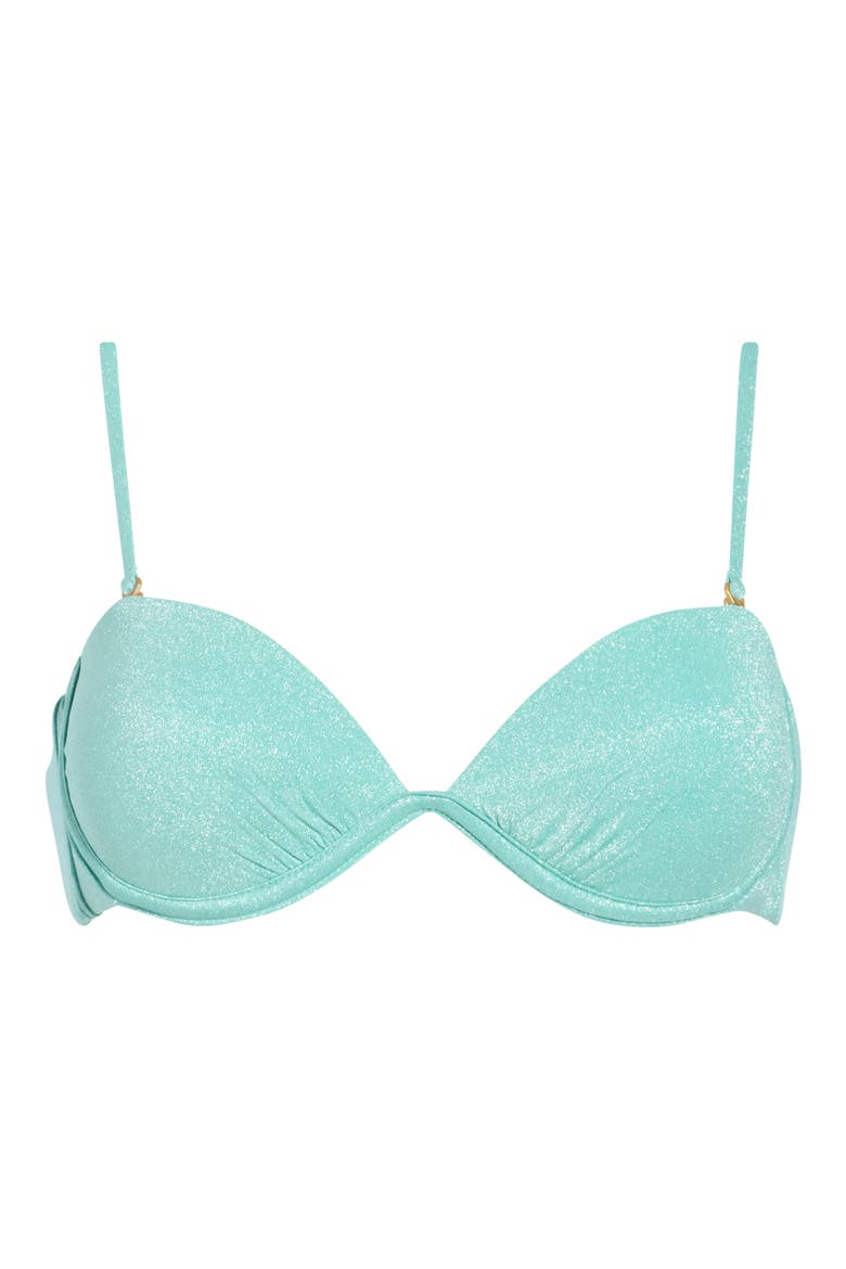 Mabel Underwire Bandeau Bikini Top, Alternate, color, AQUA