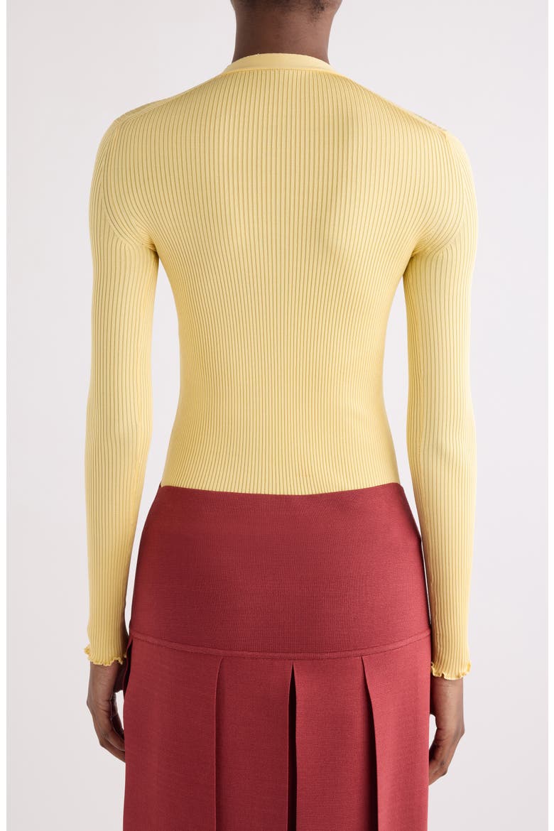 Lettuce Edge Rib Silk Blend Sweater, Alternate, color, JAUNE PALE