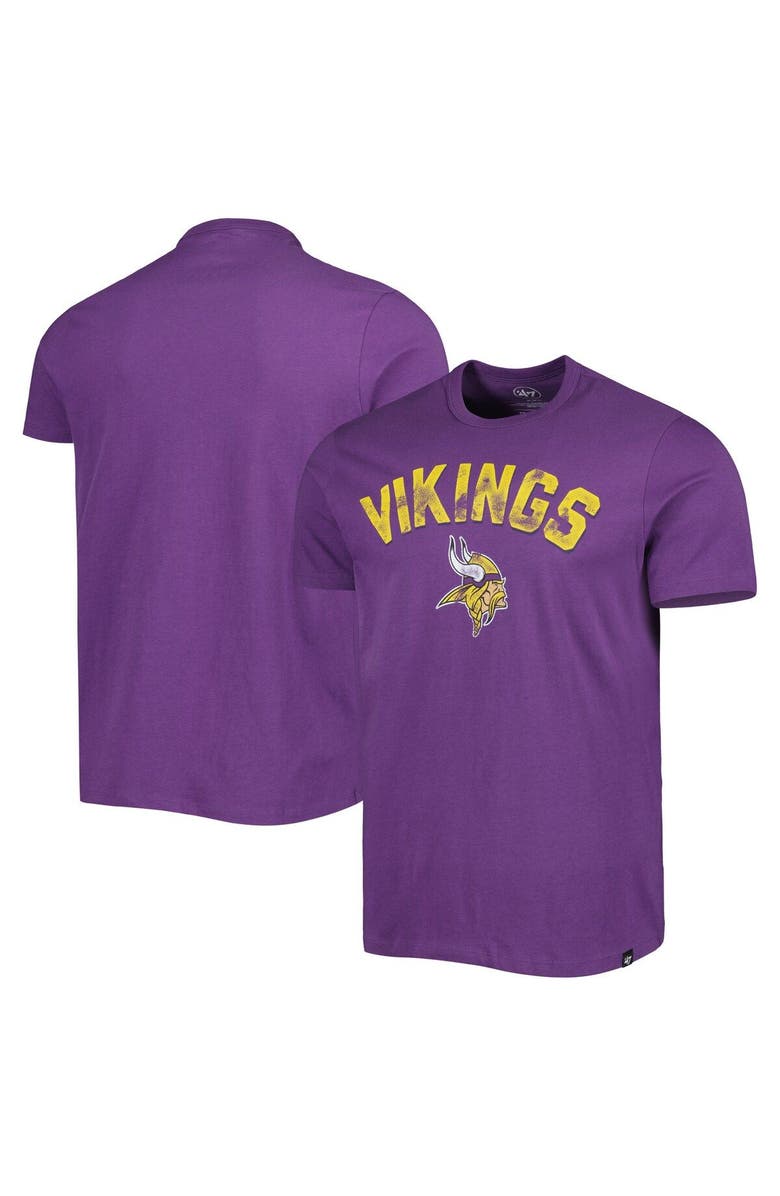 '47 Men's '47 Purple Minnesota Vikings All Arch Franklin T-Shirt, Main, color, Purple
