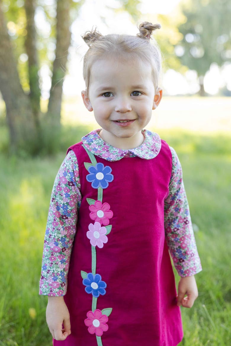 Floral Knit Long Sleeve Blouse, Alternate, color, Ivory, Pink & Multi Floral