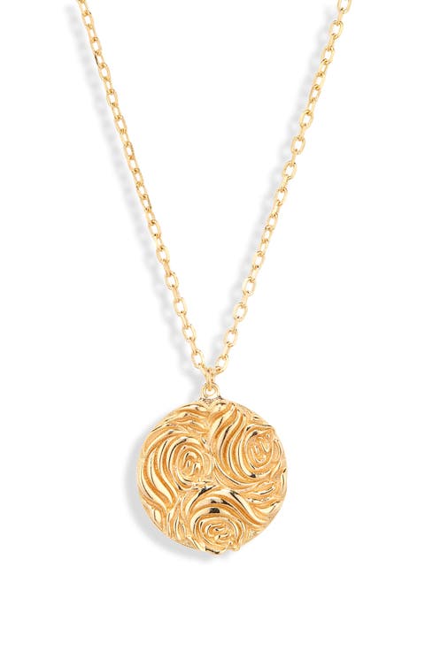 x Loverly Grey Design Flower Coin Pendant Necklace