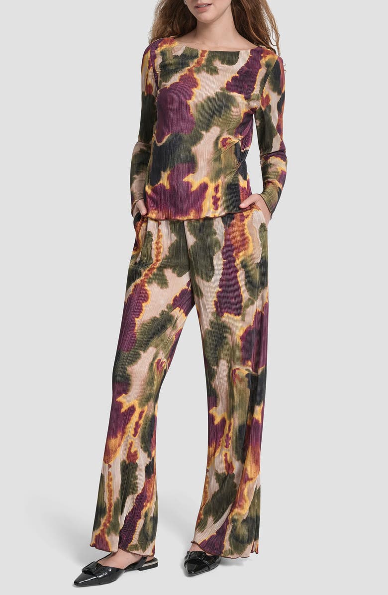 DKNY Plissé Top, Alternate, color, 