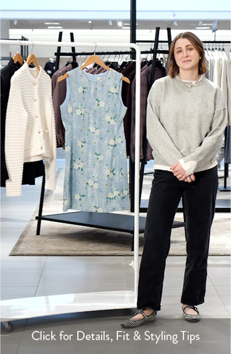 Harmony Bead Sleeveless Denim Minidress, sales video thumbnail