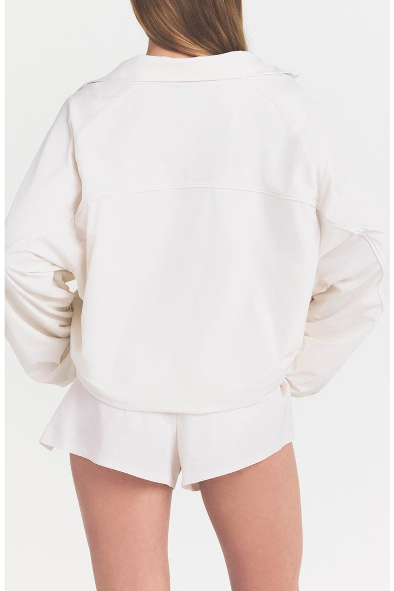 Oversize Stretch Nylon Jacket, Alternate, color, NSKM ACTV IVORY
