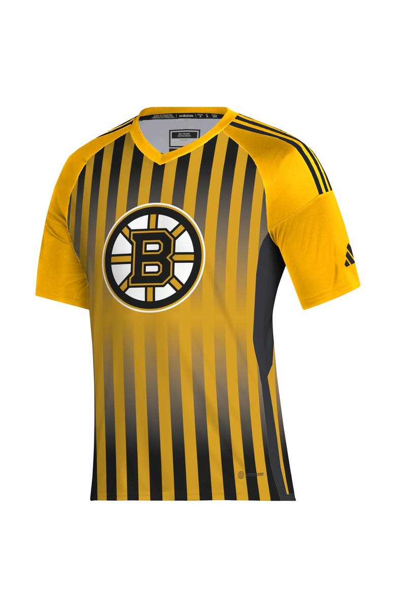 adidas Men's adidas Gold Boston Bruins AEROREADY Raglan Soccer Top, Alternate, color, 
