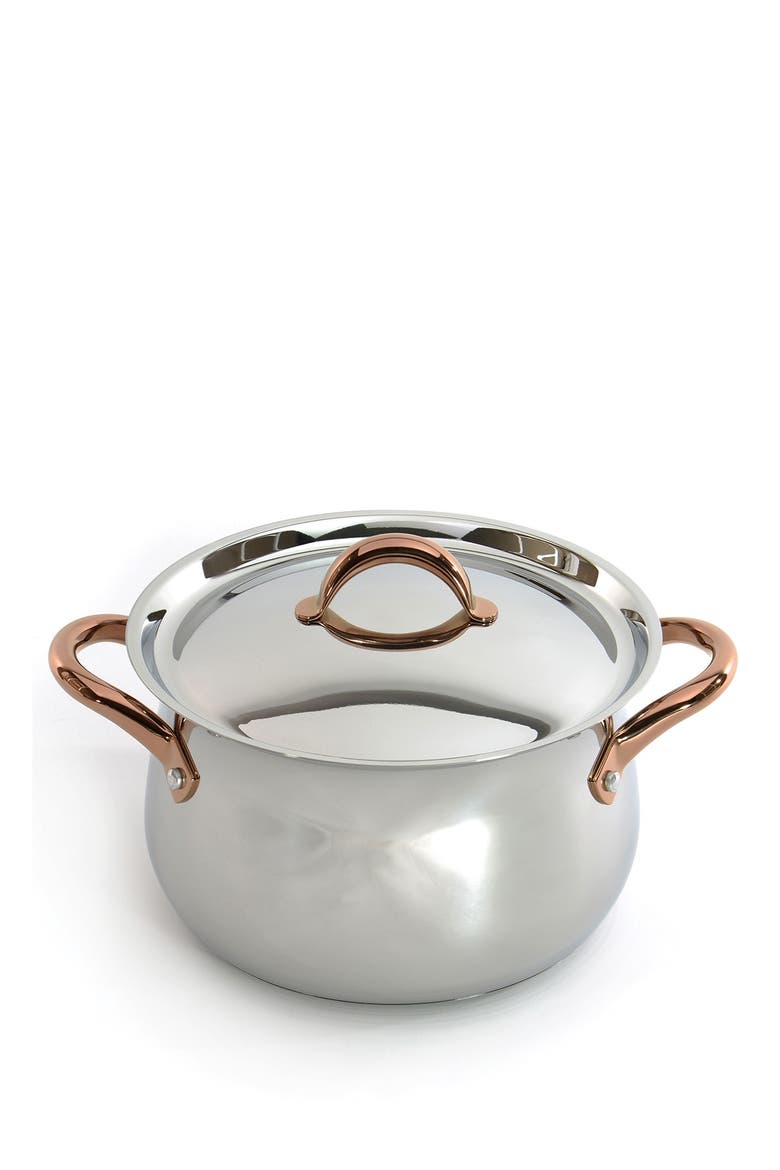 Ouro Gold 9.5" Dutch Oven with Lid, Main, color, SILVER