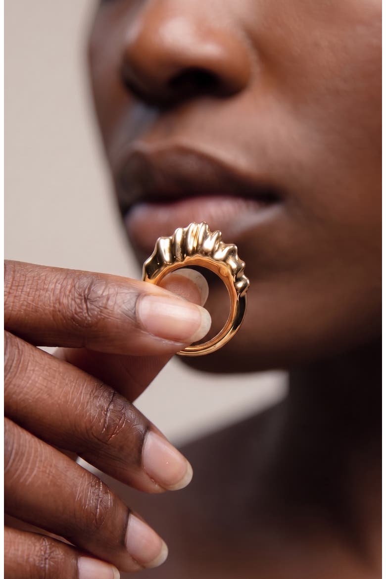 Coral Ring in Gold, Alternate, color, Gold