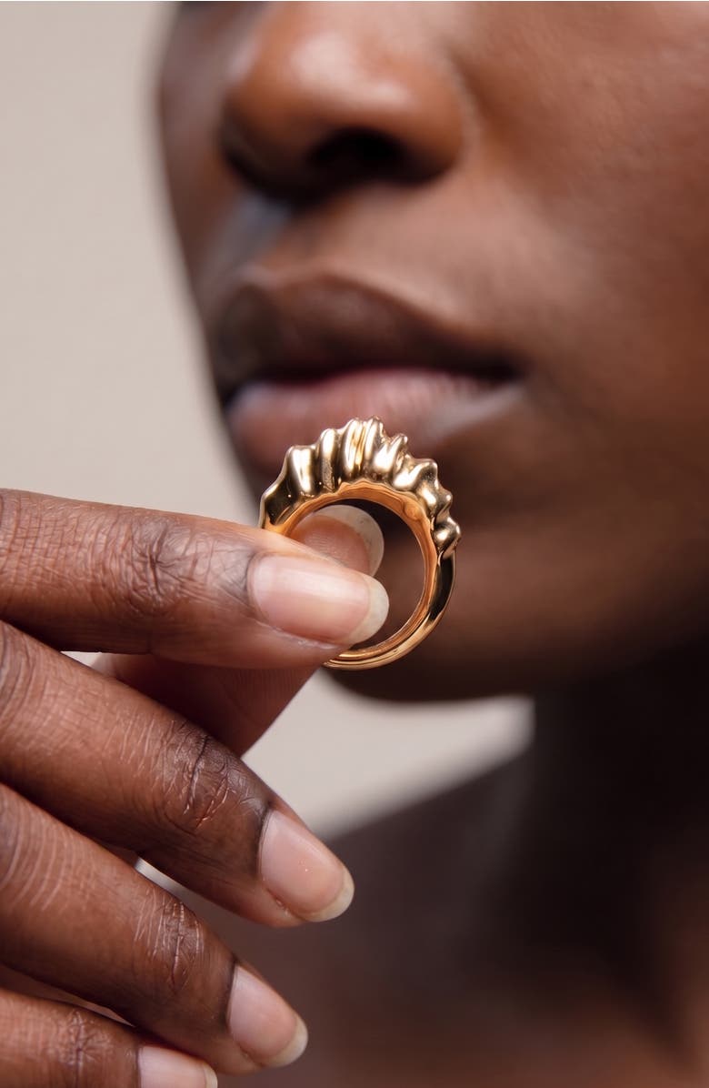 YOJ Coral Ring in Gold, Alternate, color, Gold