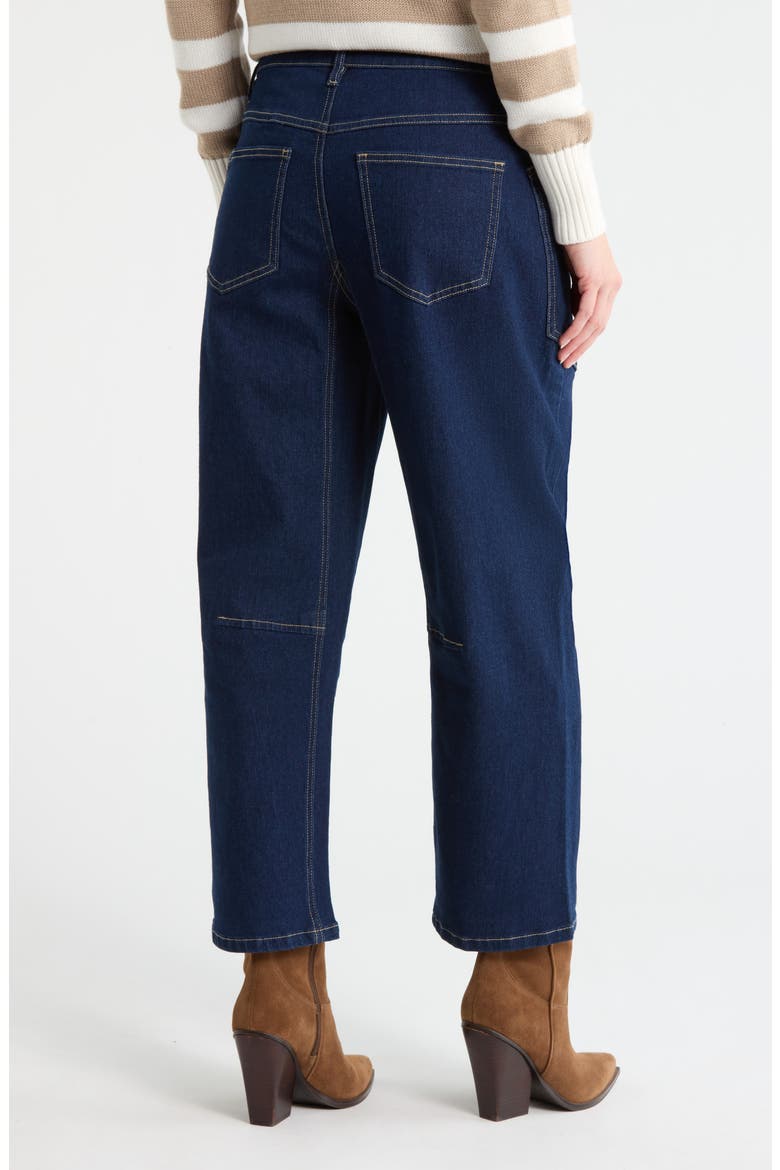 Patch Pocket Crop Barrel Leg Jeans, Alternate, color, RINSE