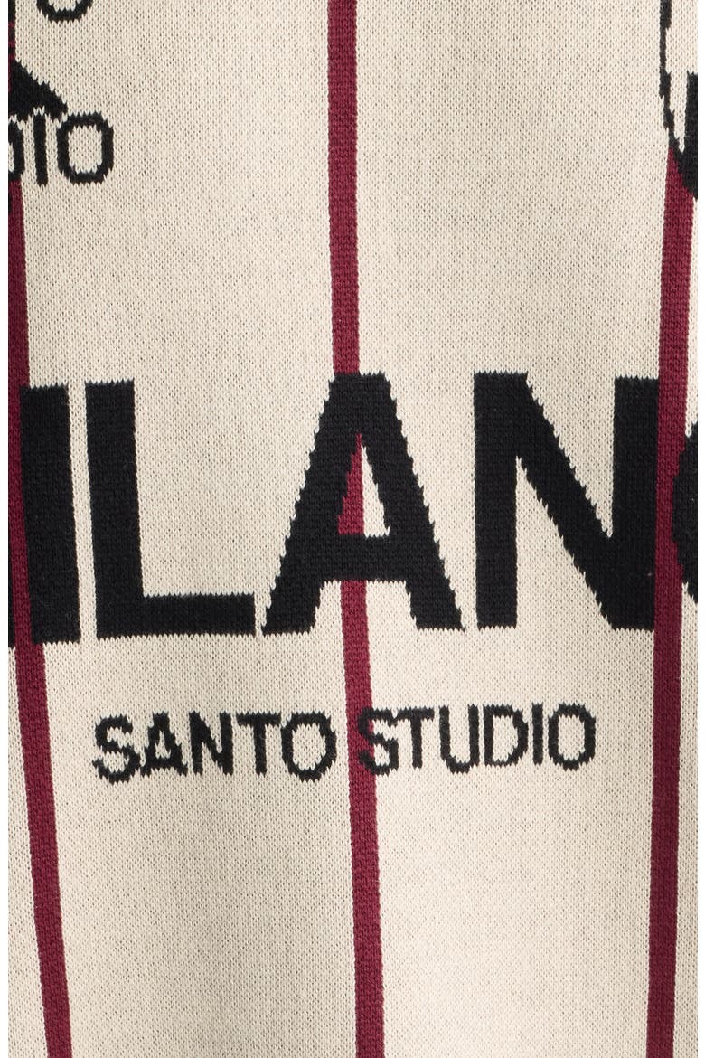 Milano Jacquard Cotton Sweater, Alternate, color, BROWN