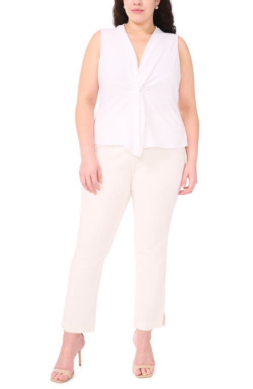 Halogenr Halogen(r) Twist Front Sleeveless Cotton Knit Top