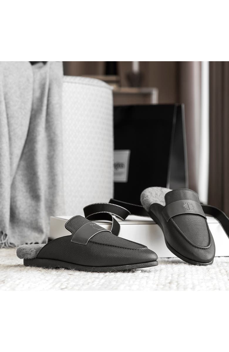 Togas Morten Men's Leather Slippers, Alternate, color,