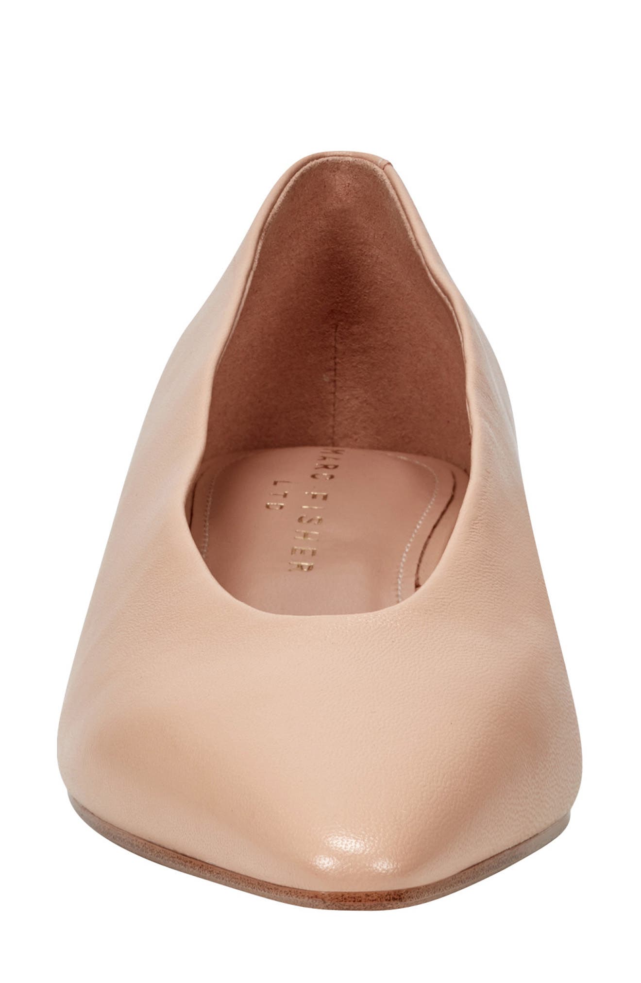 Marc Fisher LTD Gunner Pointed Toe Flat, Alternate, color, Light Natural
