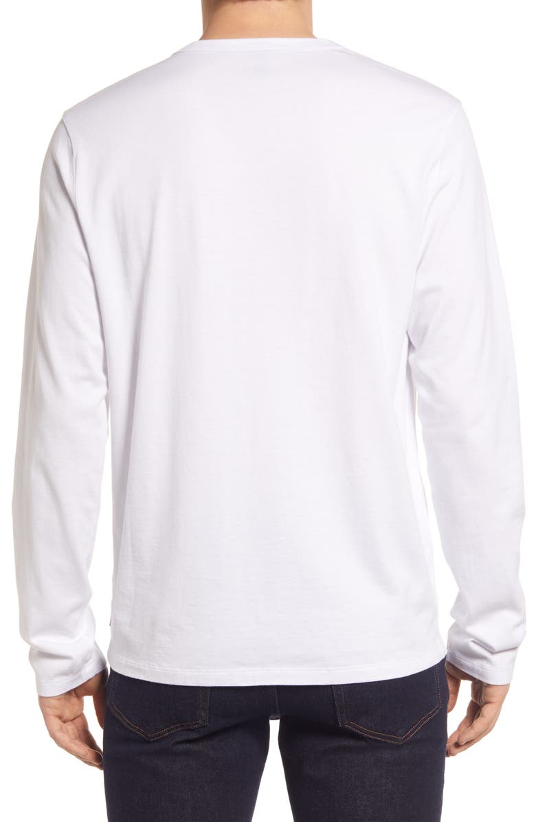 AG Bryce Long Sleeve Henley Shirt, Alternate, color, True White