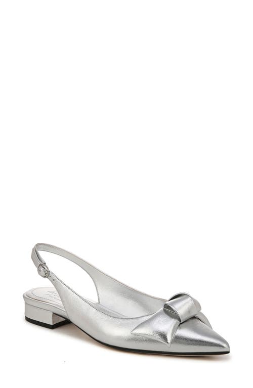 27 EDIT Naturalizer Shine Bow Pointed Toe Flat in Silver 