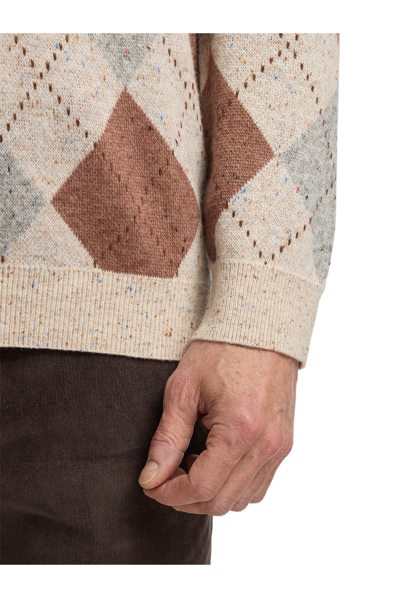 Donegal Turtleneck Sweater, Alternate, color, Ivory Multi