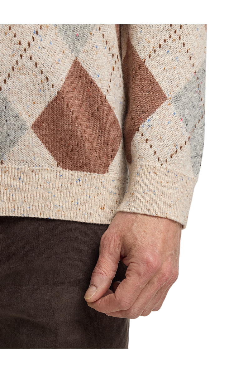 Paul Fredrick Donegal Turtleneck Sweater, Alternate, color, Ivory Multi