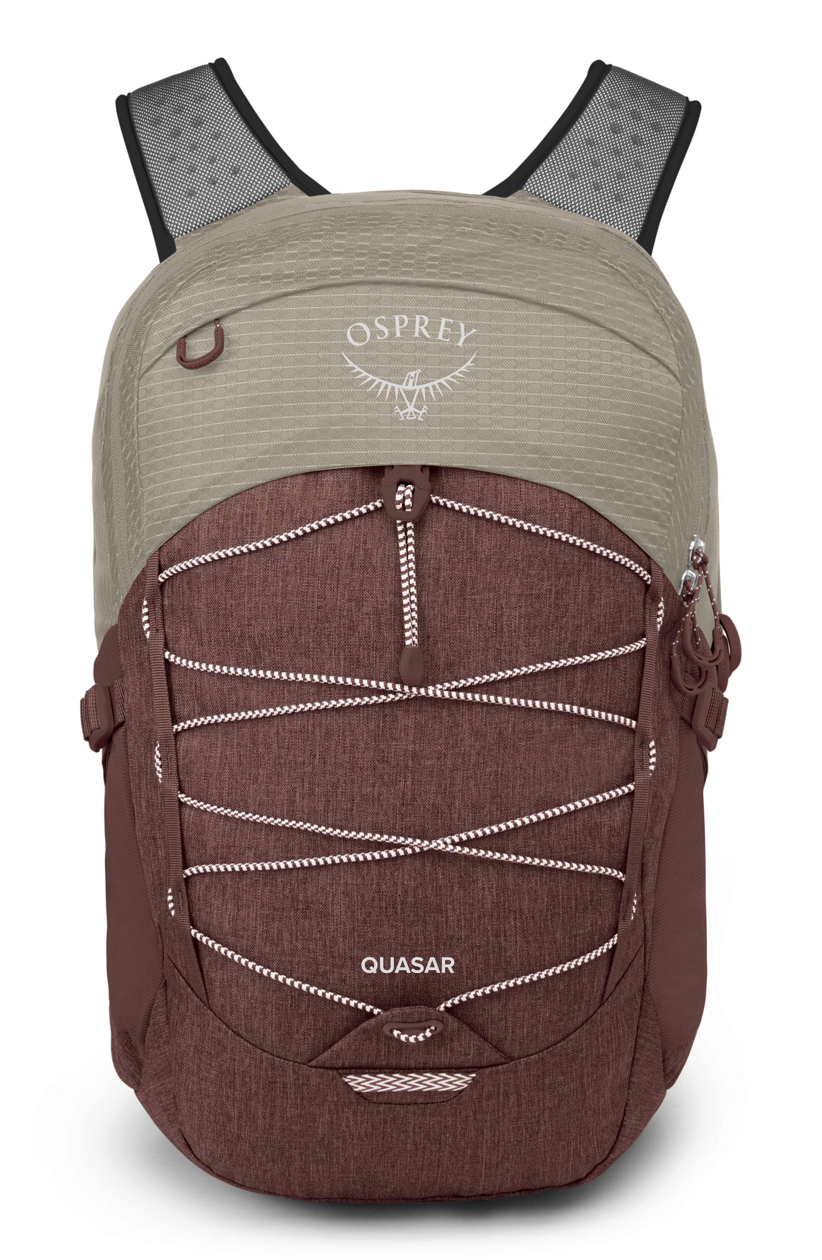 Osprey Quasar 26-Liter Backpack in Sawdust Tan/Raisin Red 